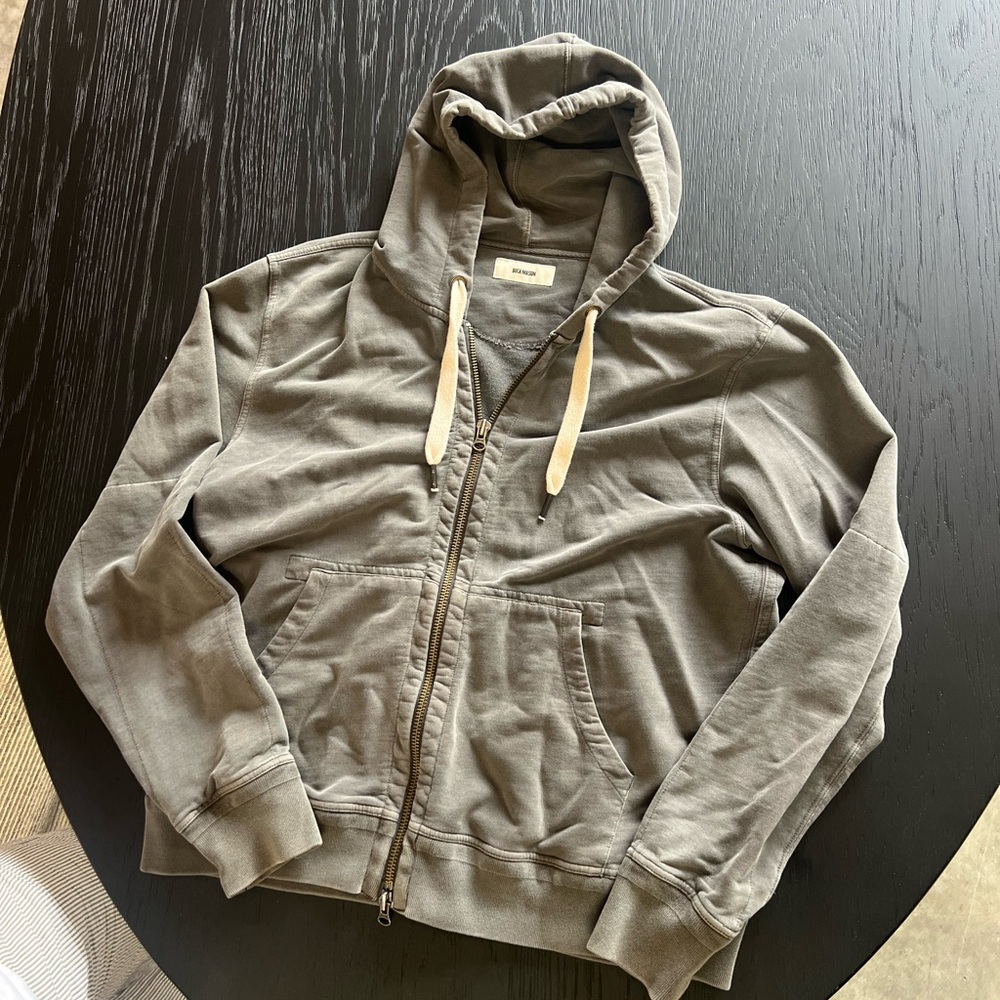 Buck Mason Gray Hoodie Jacket